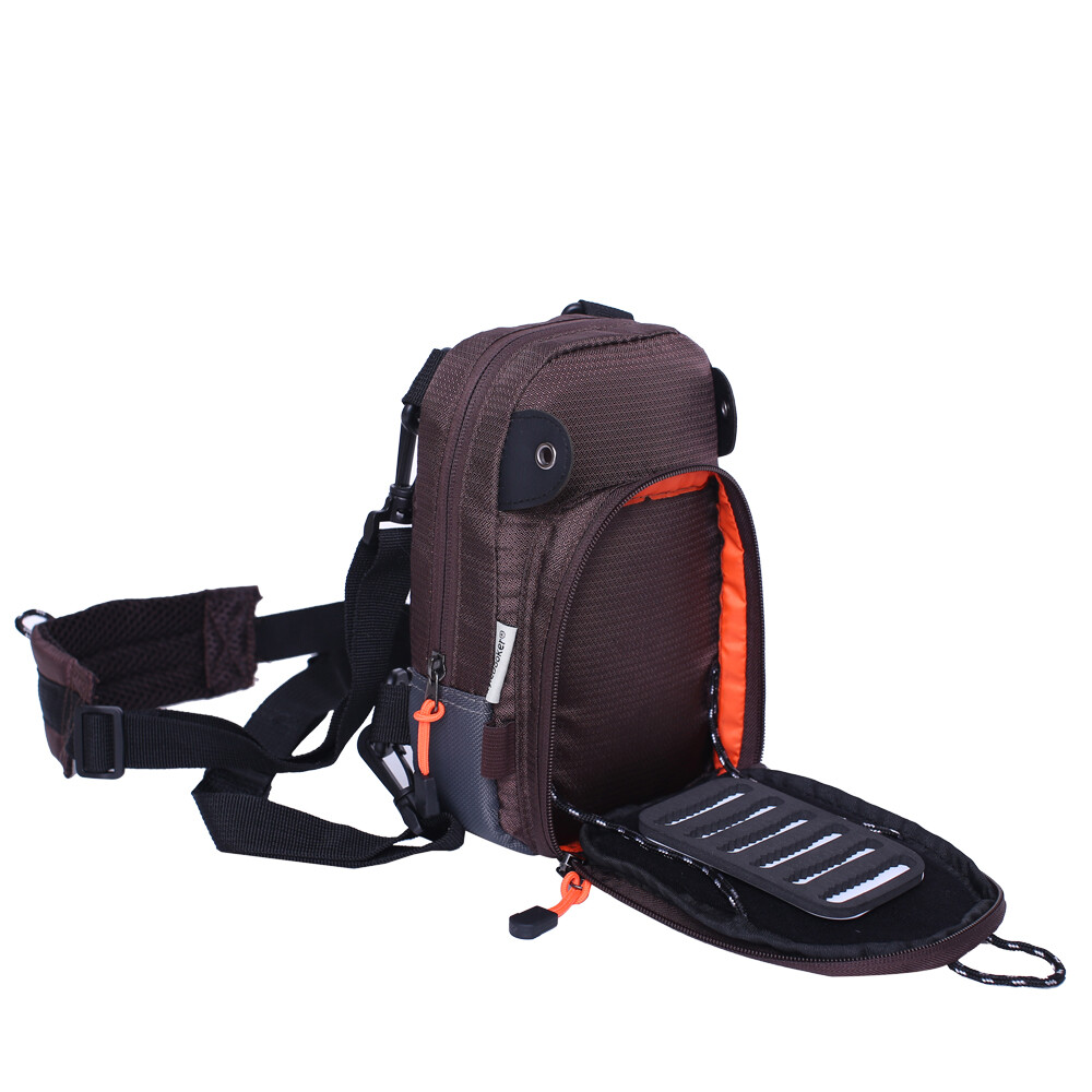 Fly Fishing Chest Bag Lightweight Waist Pack Tackle Tool Backpack Bag Black