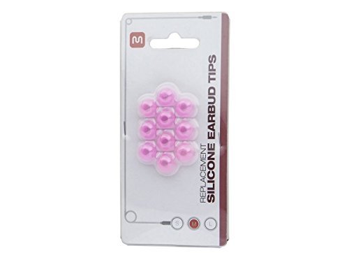Monoprice 11902 5 Pairs Medium Replacement Silicone Eartips - Pink