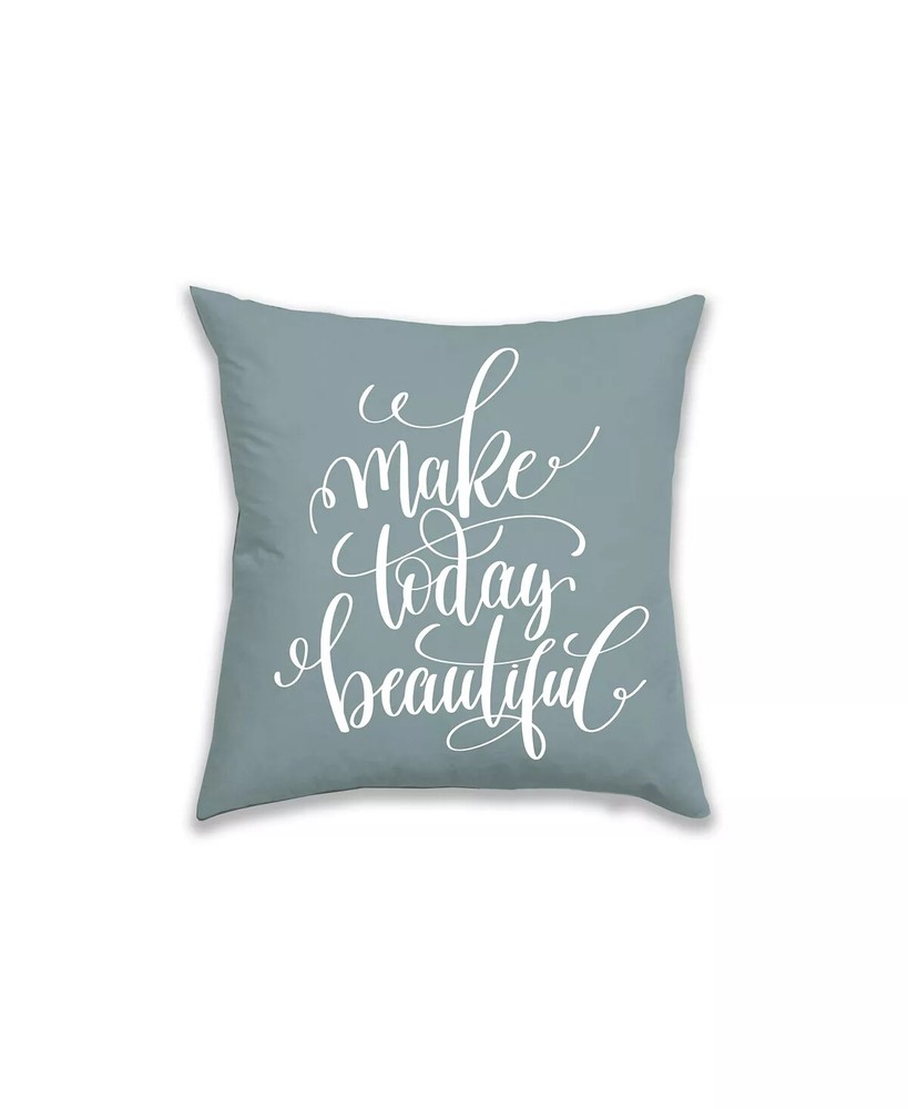 MORGAN HOME Typography Printed 18 x 18 in Decorative Pillow