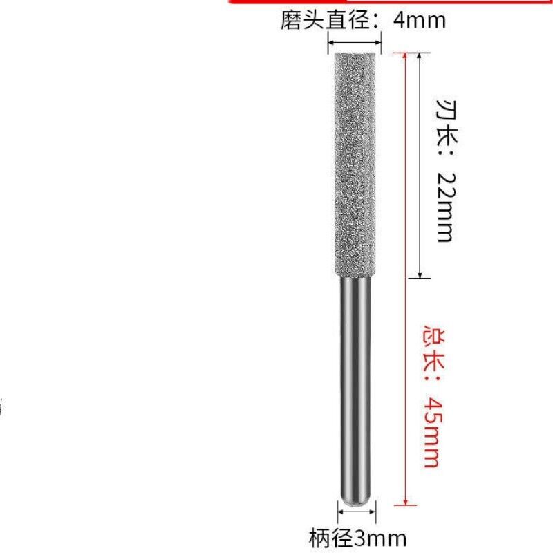 5/32" Diamond Chainsaw Sharpener Sharpening Stone Grinding File Tool Silver 8Pcs