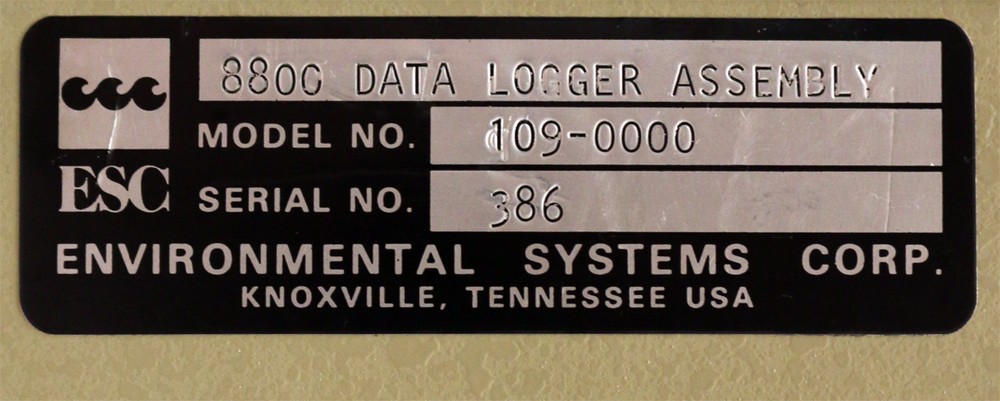 ESC Environmental Systems Corporation 8800 Data Logger Assembly 109-0000