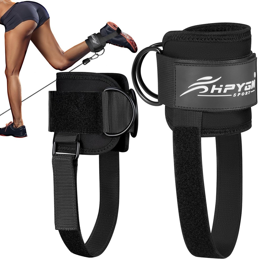 Ankle Strap for Cable Machine, Padded Ankle Straps for Cable Machine Kickback...