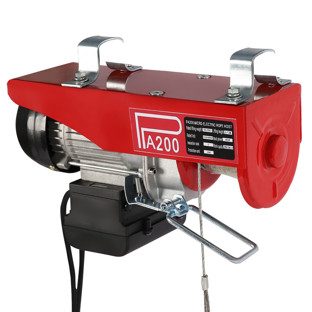 440LBS Electric Hoist Winch Engine Crane 110V