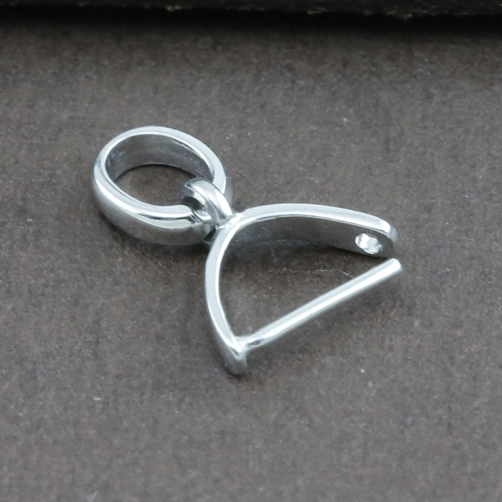 Genuine Solid 18CT White Gold Jade Clip Bail