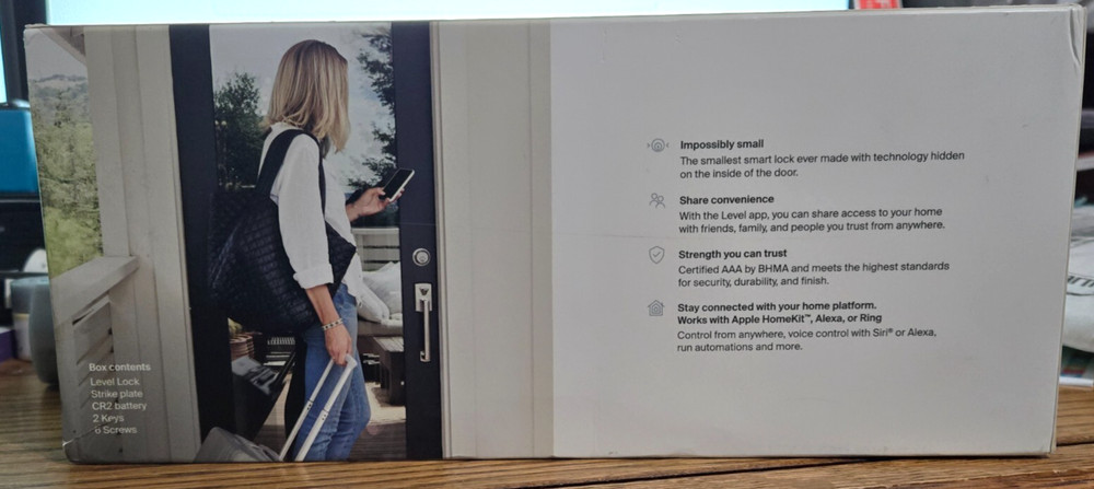 Level Smart Deadbolt Lock - Keyless Entry iOS, Android, Apple HomeKit, Siri-NEW