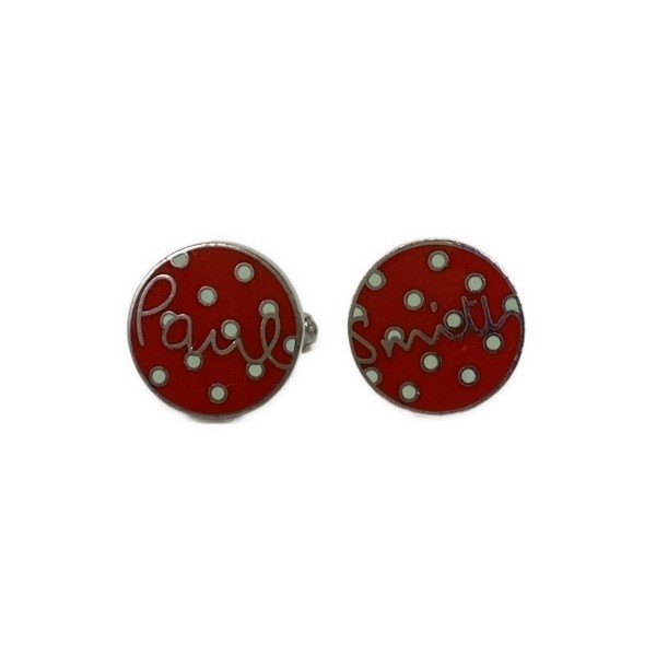 Paul Smith Cufflinks Silver Red Light Blue Dot Pattern Accessories Etc.