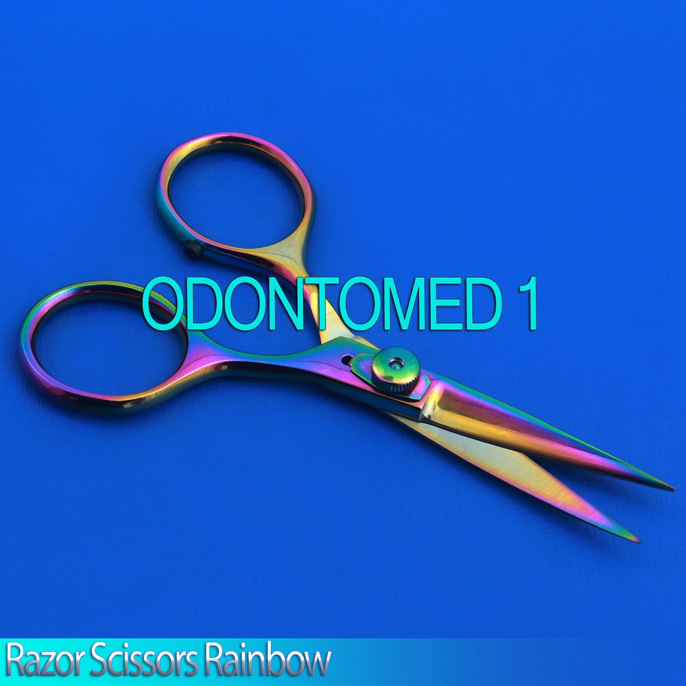 Razor scissors 5" Cvd Rainbow plasma coating extremely sharp fly tying,BTS-38