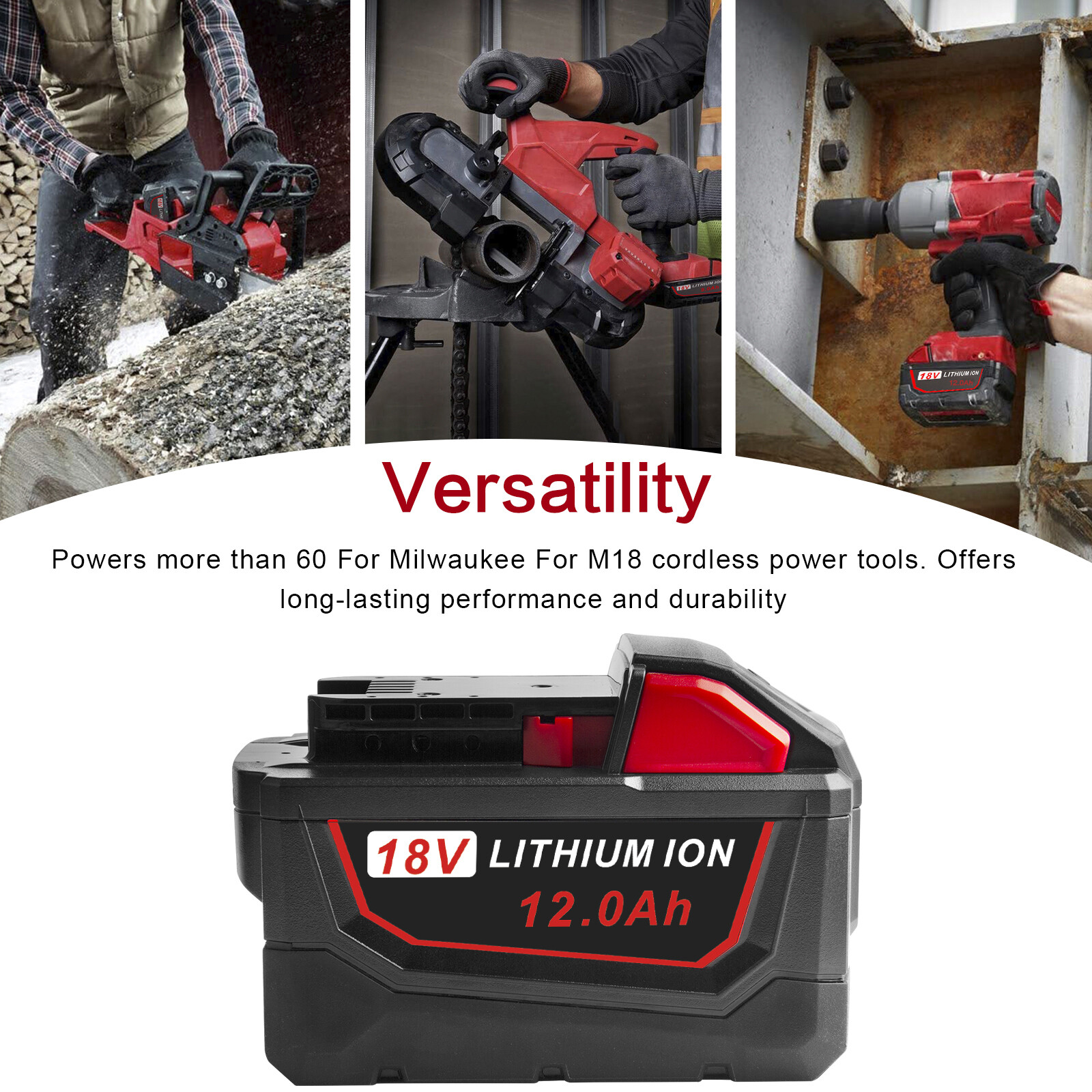 2PACK 12.0Ah For Milwaukee For M18 18V Extended Capacity Battery 48-11-1860 NEW