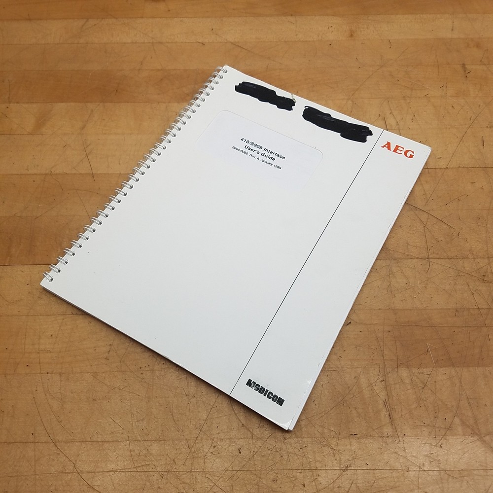 AEG 2000-0086 410/S908 Interface User's Guide - USED