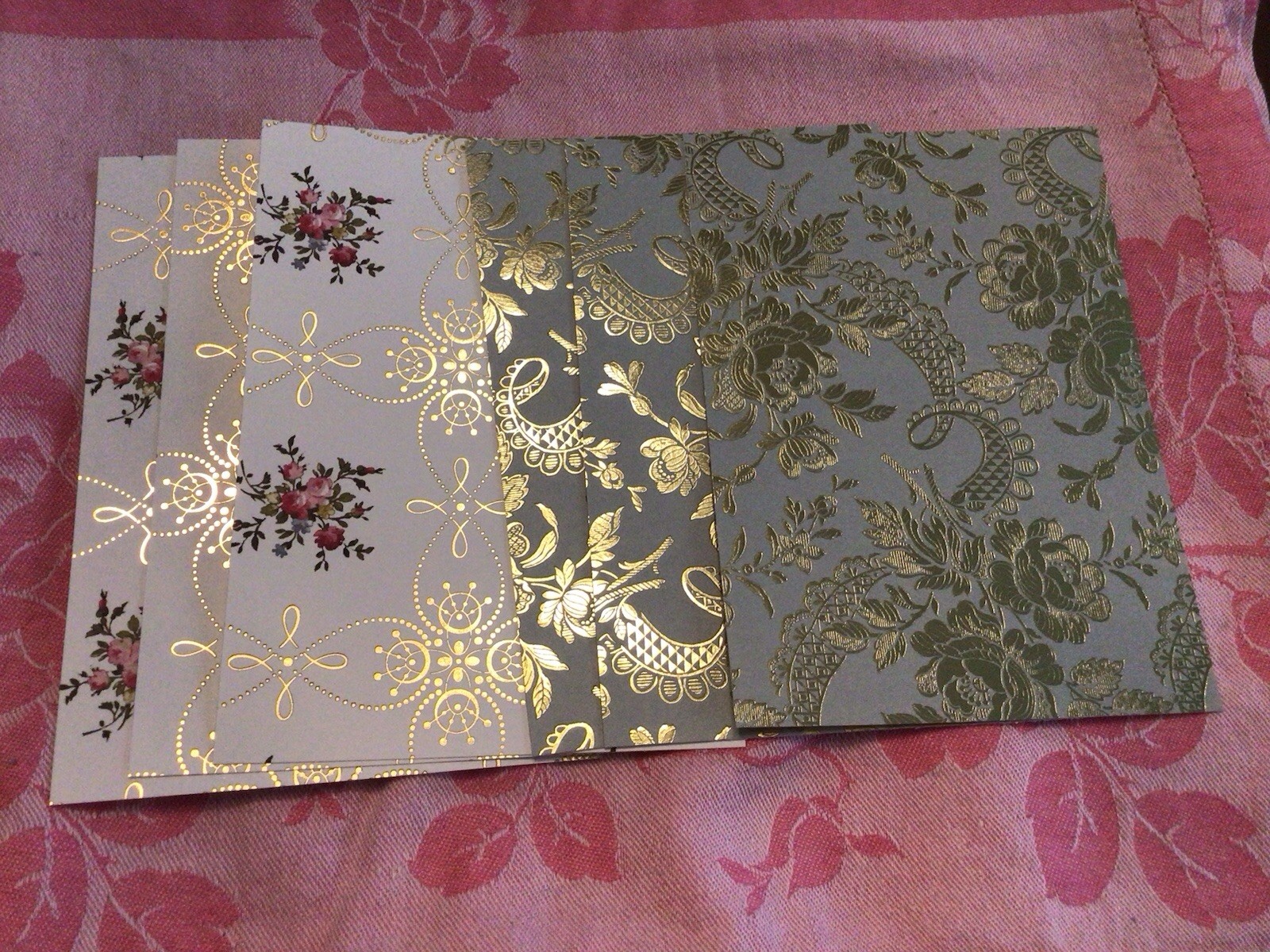 Anna Griffin Beautiful Floral/foil Accent Card Stock 5x 7 & more set of 40