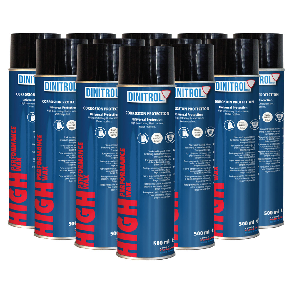 12-Pack DINITROL High-Performance Corrosion Rust Protectant Cavity Wax 500ml