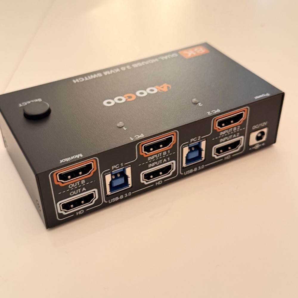 AooCoo 8K Dual HD/USB 3.0 KVM Switch