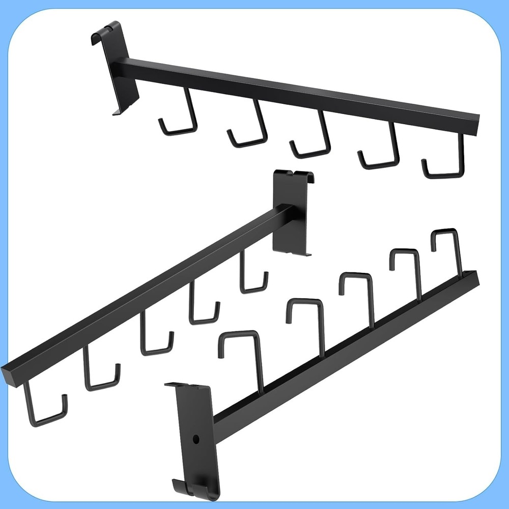 5 Pack Gridwall Waterfall Faceout with 5 Hooks Gridwall Clothes Hanger Gridwall