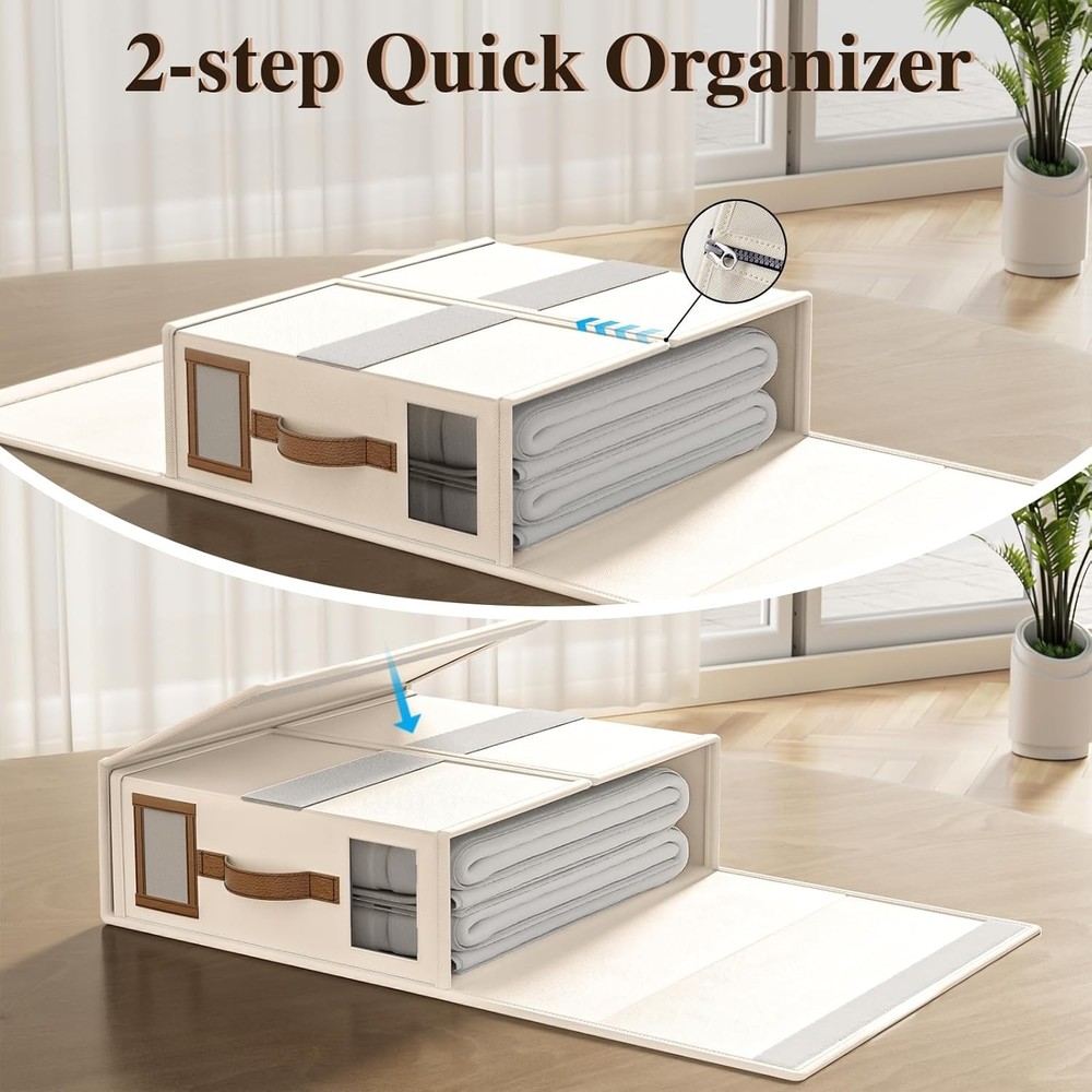 Space-Saving Foldable Bedding Storage for King/Queen Sizes - Stylish & Practical