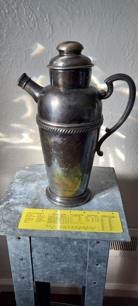 Vintage Excelsior Victorian EPNS Silver Plated  Pitcher w/ Nozzle Cap