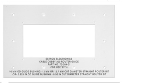 Extron Cable Cubby 200 Routing Template  70-384-01