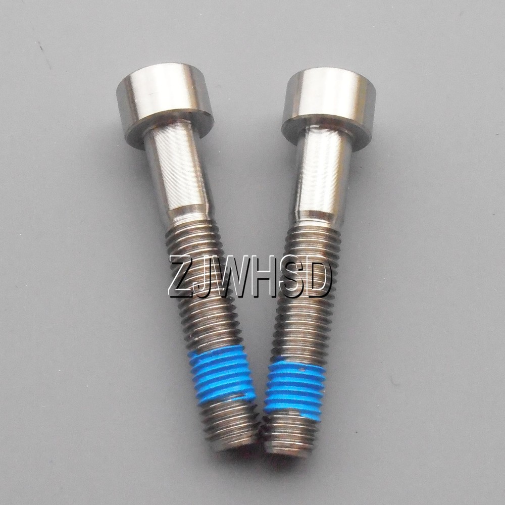 2pcs M7 x 40 mm Ti Titanium Screw Bolt Allen Hex Socket Cap Head + Thread Locker