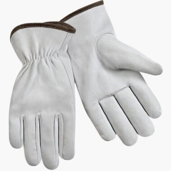 12 Pairs Genuine Goatskin Safety Gloves – Durable, Comfortable & Versatile Work
