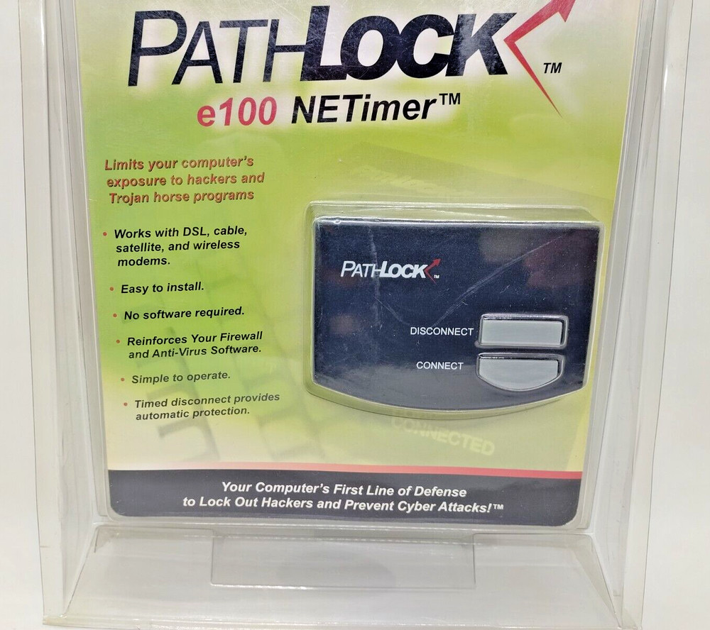 PathLock e100 NETimer Internet Security Timer DSL Cable Modem New Sealed