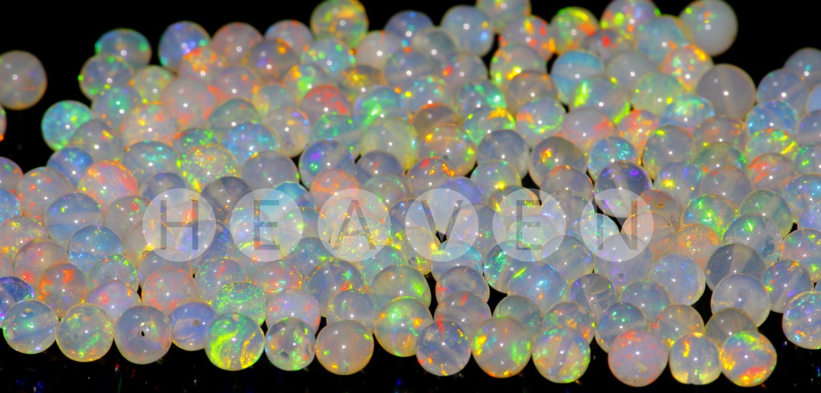 Natural Ethiopian Opal Smooth Round Beads 4-5mm – Drilled Gemstone Bead Strand
