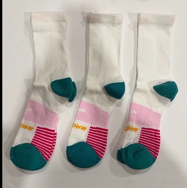 Three Pair - Brooks XL Ghost Lite Crew Socks - New  - See Condition Notes