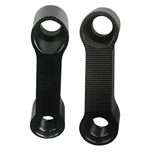 2Pcs Motorcycle Mirror Extender Riser Extension Bracket Blk 10mm M10