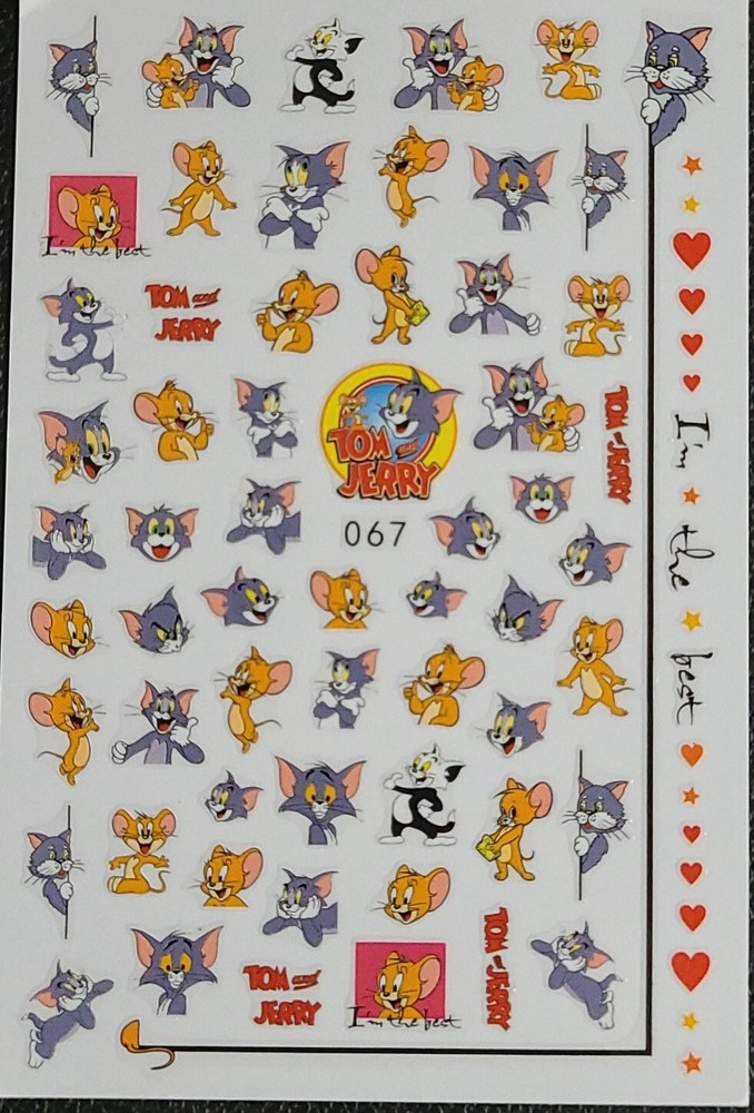 Tom & Jerry Nail Art Stickers