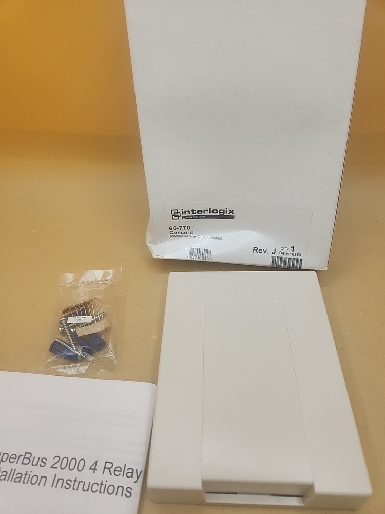 Interlogix SuperBus 2000 Concord 60-770 4 Relay Output Module SB2000 New Open