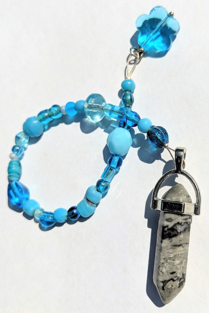 Zebra Jasper Pendulum (Reiki blessed, hand-crafted)
