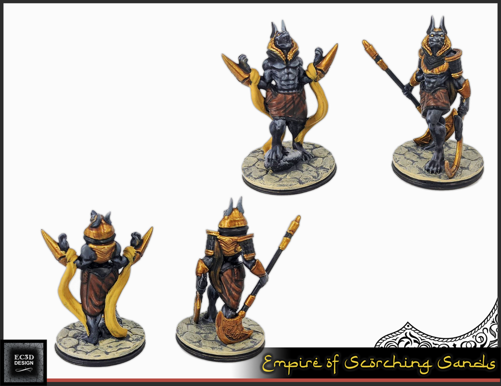 Anubis Warriors - 28mm scale D&D Miniature
