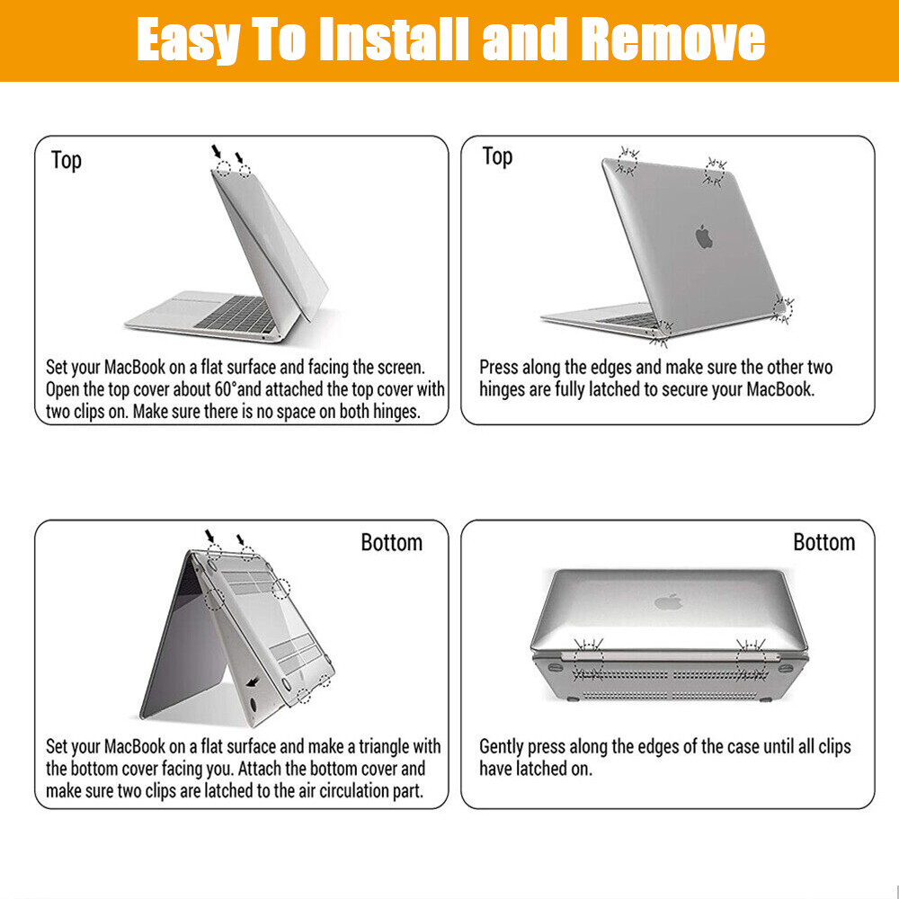 Fr Macbook Pro 13" 14" 16" Hard Case Shell Cover Keyboard Screen Protector M1 M2