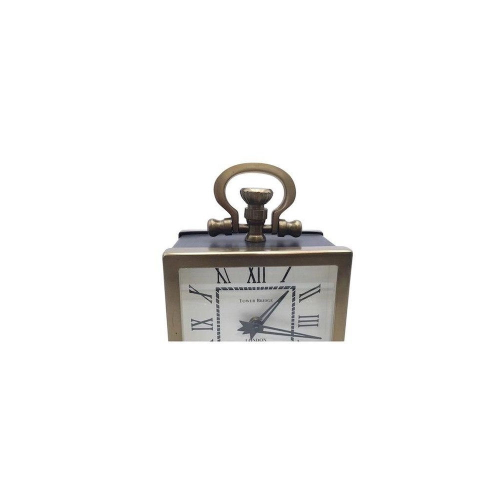Mclaughlin & Scott White Square Mantel Clock with Roman Numerals
