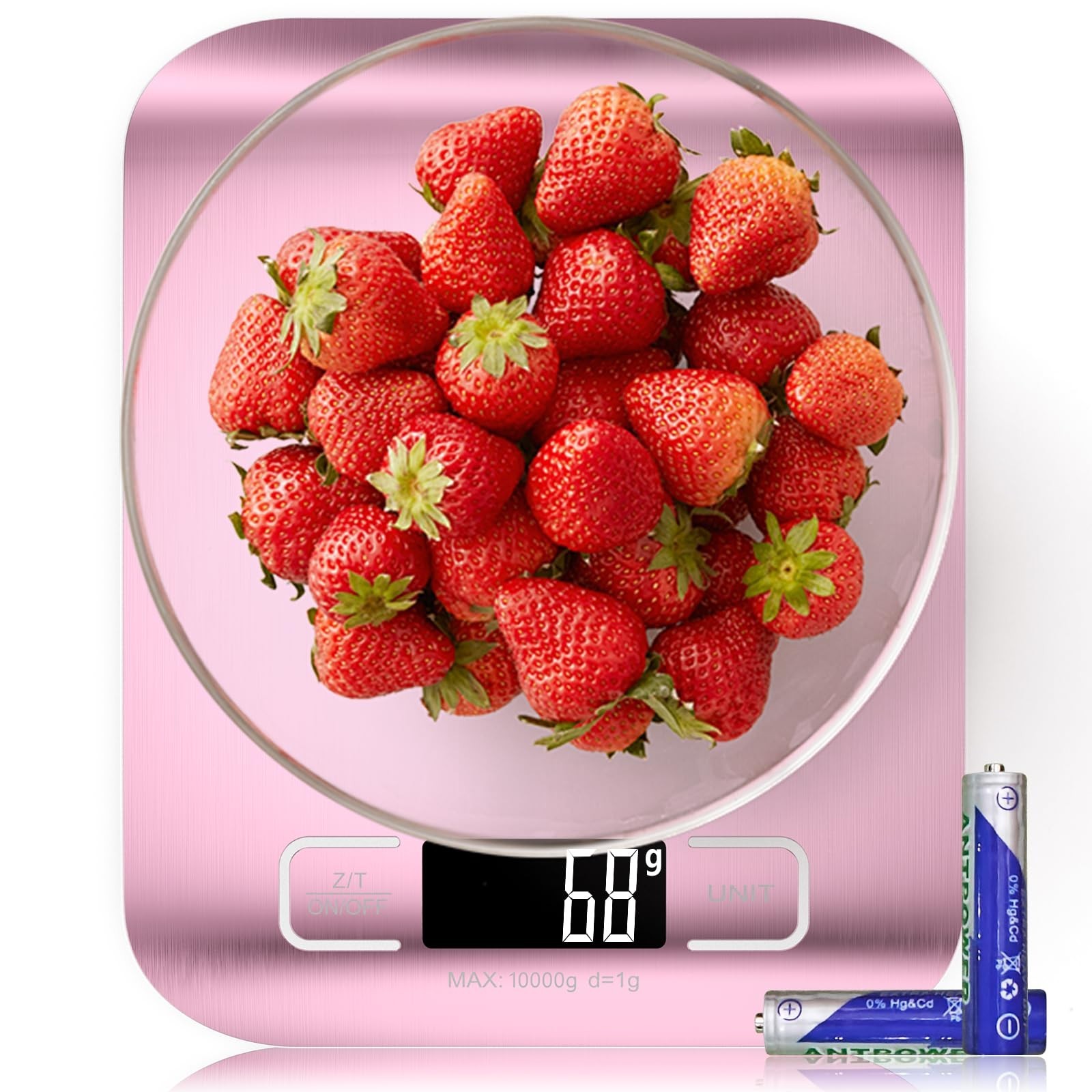 Food Scale, Digital Kitchen Scale 22lb/10kg Capacity, 6 Units with Tare Funct...