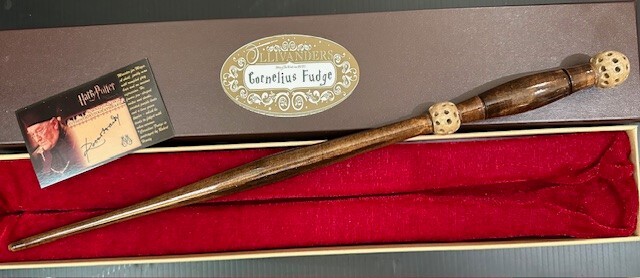 Cornelius Fudge Wand 15", REAL WOOD, Harry Potter, Minister of Magic, Wizarding