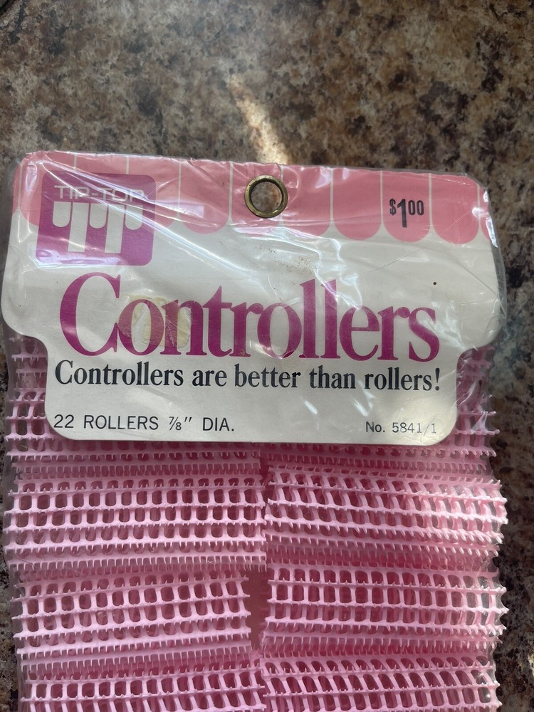 Vintage Hair Rollers! Controllers Tip Top Brand! Unbreakable Plastic! New