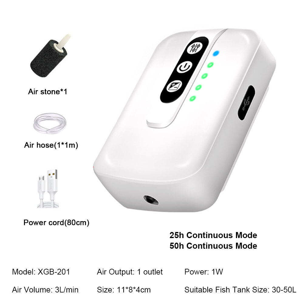 Rechargeable Portable Rechargeable Air pump aquarium fish tank Oxygen Pump New