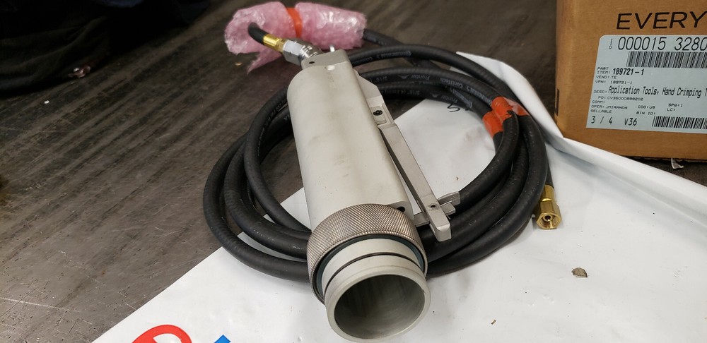 TE 189721-1 Pneumatic Hand Crimping Application Tool, Non-Logic Power Unit NEW