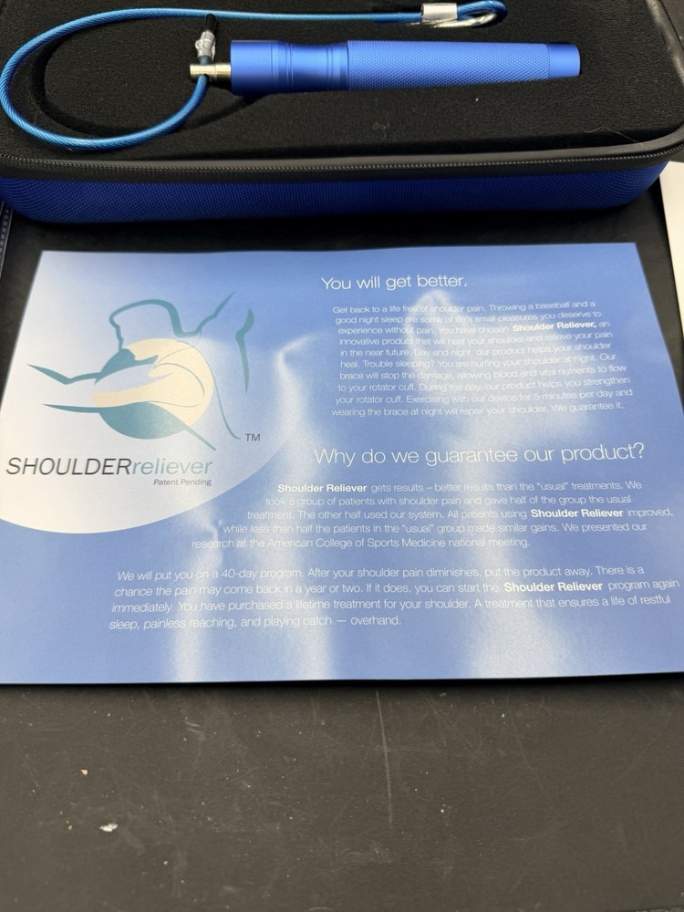 Shoulder Reliever System – Exercise Balls, Cable & Night Support NEW OPEN BOX