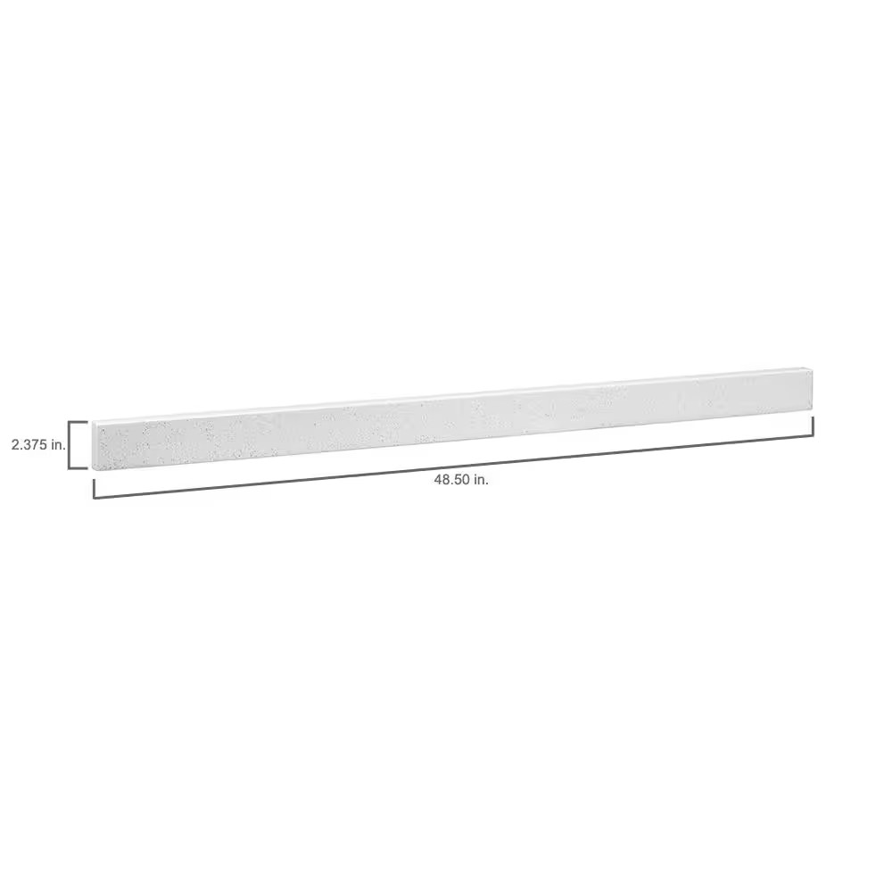48.5 In. W Solid Surface Resin Vanity Backsplash in Arctic