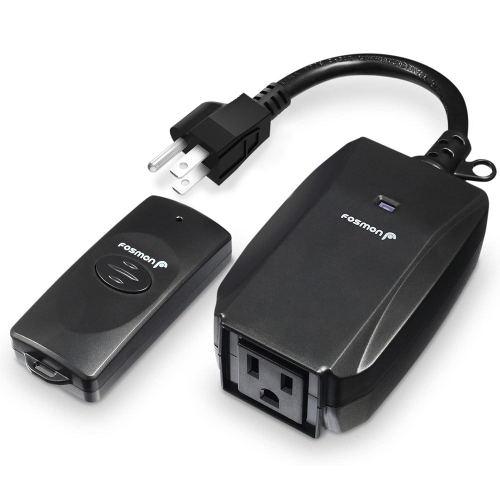 Fosmon WavePoint Wireless Remote (1 Pack), 1 Grounded Outlet + 1