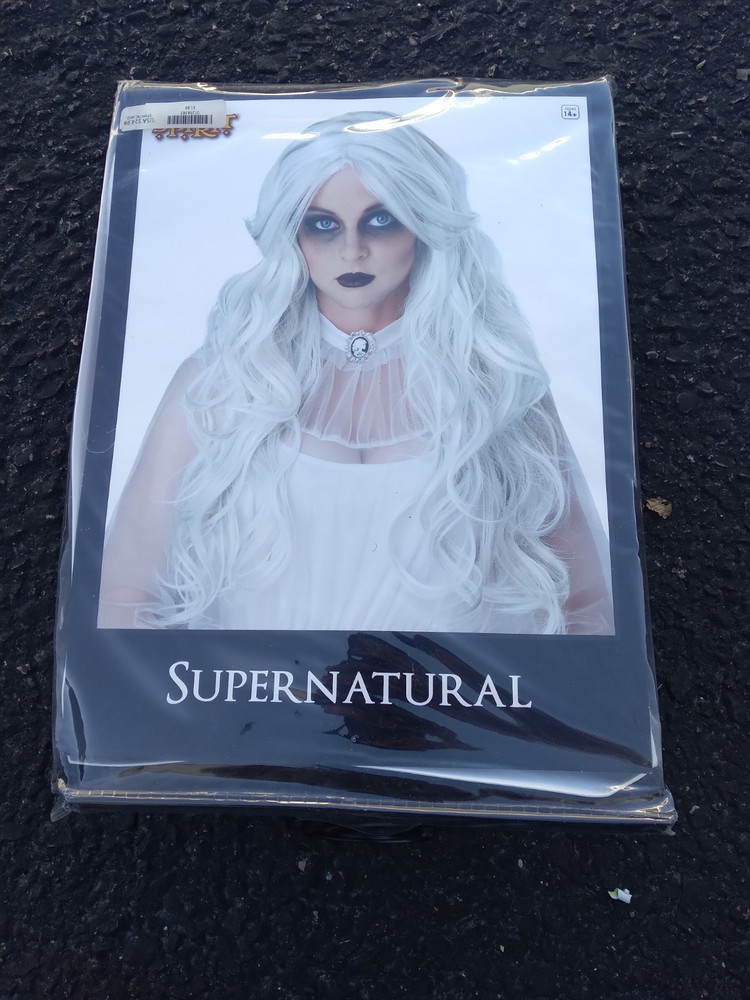 Supernatural White Wig Halloween Long