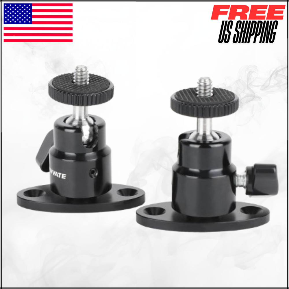 Mini Ball Head W/ 1/4" - 20 Ceiling Mount For CCTV Video Wall Monitors 2 PC