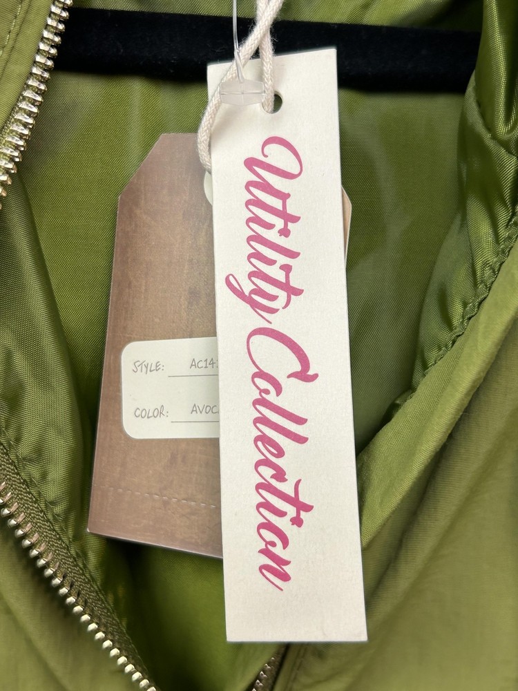 Ashley Utility Jacket Womens Medium Hooded Zip Drawstring Pockets Lightweight