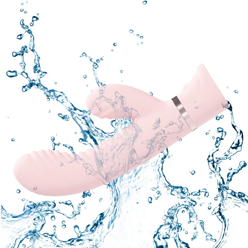 Ribbed Multi-Function Rabbit Vibrator G-spot Clitoris Silicone Stimulator