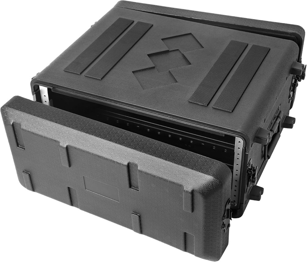 4U Rack Case Shallow 17" Depth, 19" Rackmount Flight Case, Watertight Dust-Proof