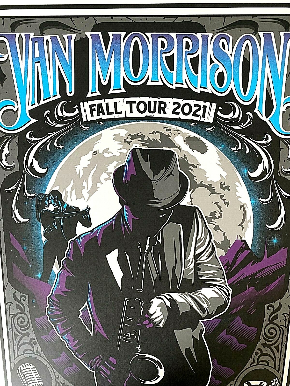 VAN MORRISON Fall Tour 2021 AP Poster S/N #/50 Los Angeles Berkeley Denver