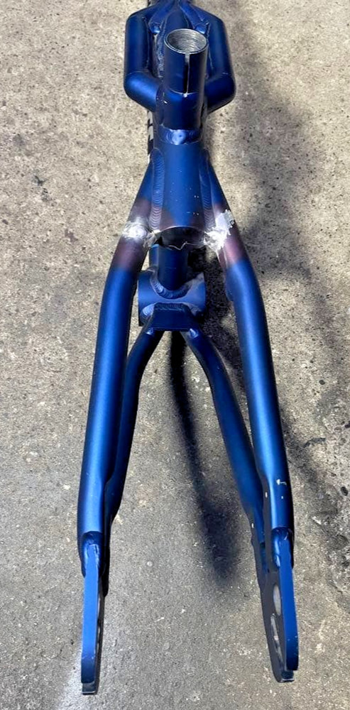 MAGICFRUITS Derringer BMX Aluminum Frame Blue Anodized Weld Repaired PlatformTyp