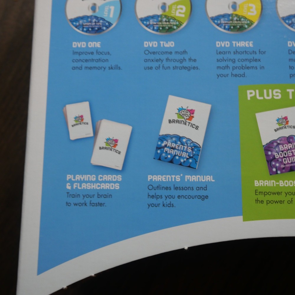 NEW Brainetics Breakthrough Math & Memory Educational Program System 7 DVDs
