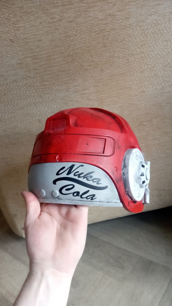 Fallout Combat Armor Helmet 3d printed Prop Nuka Cola Edition