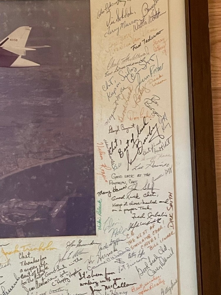 1974 Air Force B-1 Bomber Rollout Framed Commemorative Autographed/Signed Print